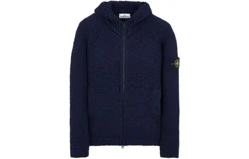 STONE ISLAND 544D4 Handmade Feel Knitted Hooded Sweater