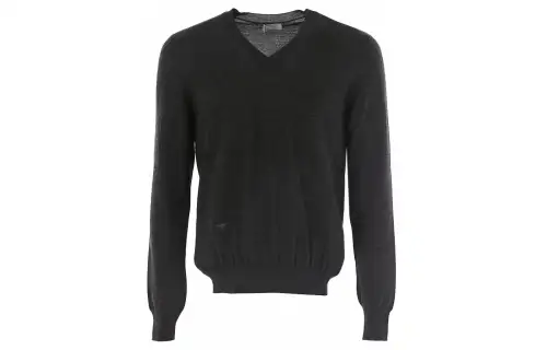 DIOR Quarterly New Products Sweaters Men's Dark Gray V Neck Moderate Base Layer