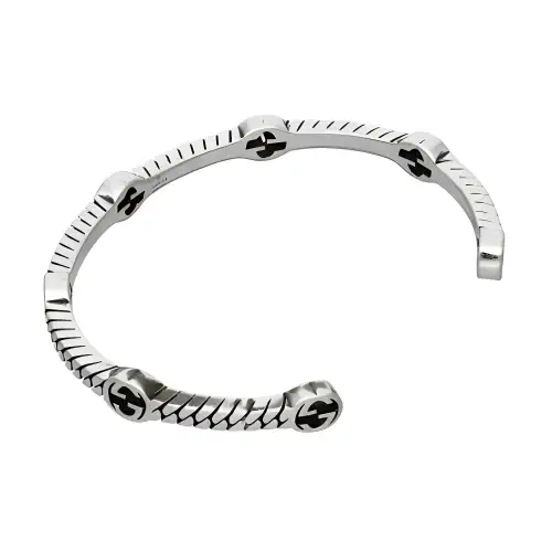 GUCCI GG 925 Sterling Silver Bracelets Unisex Silver