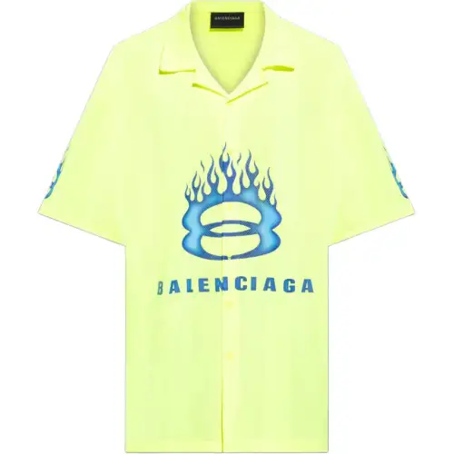 Balenciaga Logo Printed Short Sleeve Shirt