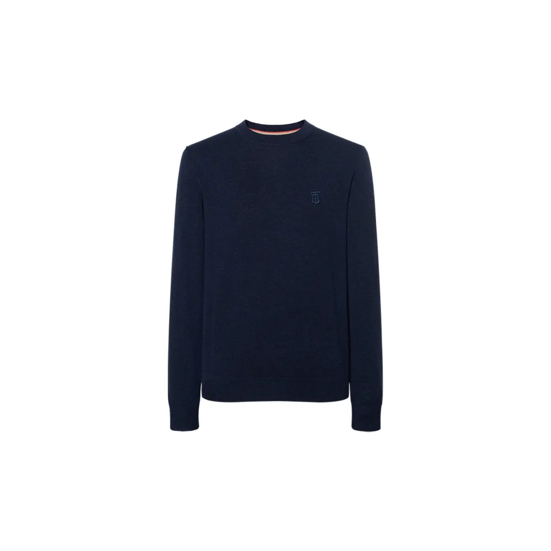 Burberry Monogram Embroidered Fine Knit Sweater