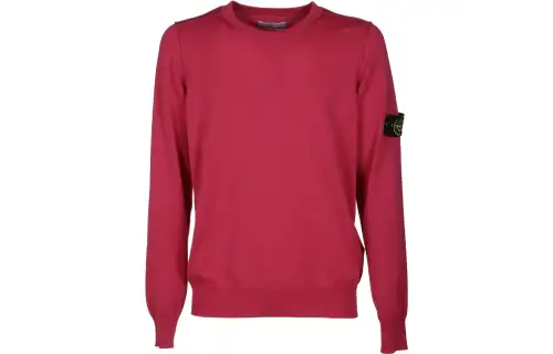 STONE ISLAND Sweaters Men's Red Crew Neck Moderate Other