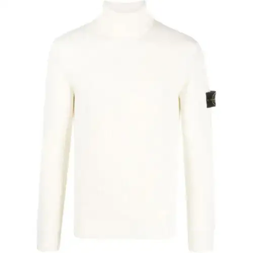 STONE ISLAND Compass Patch Roll Neck Knitted Jumper
