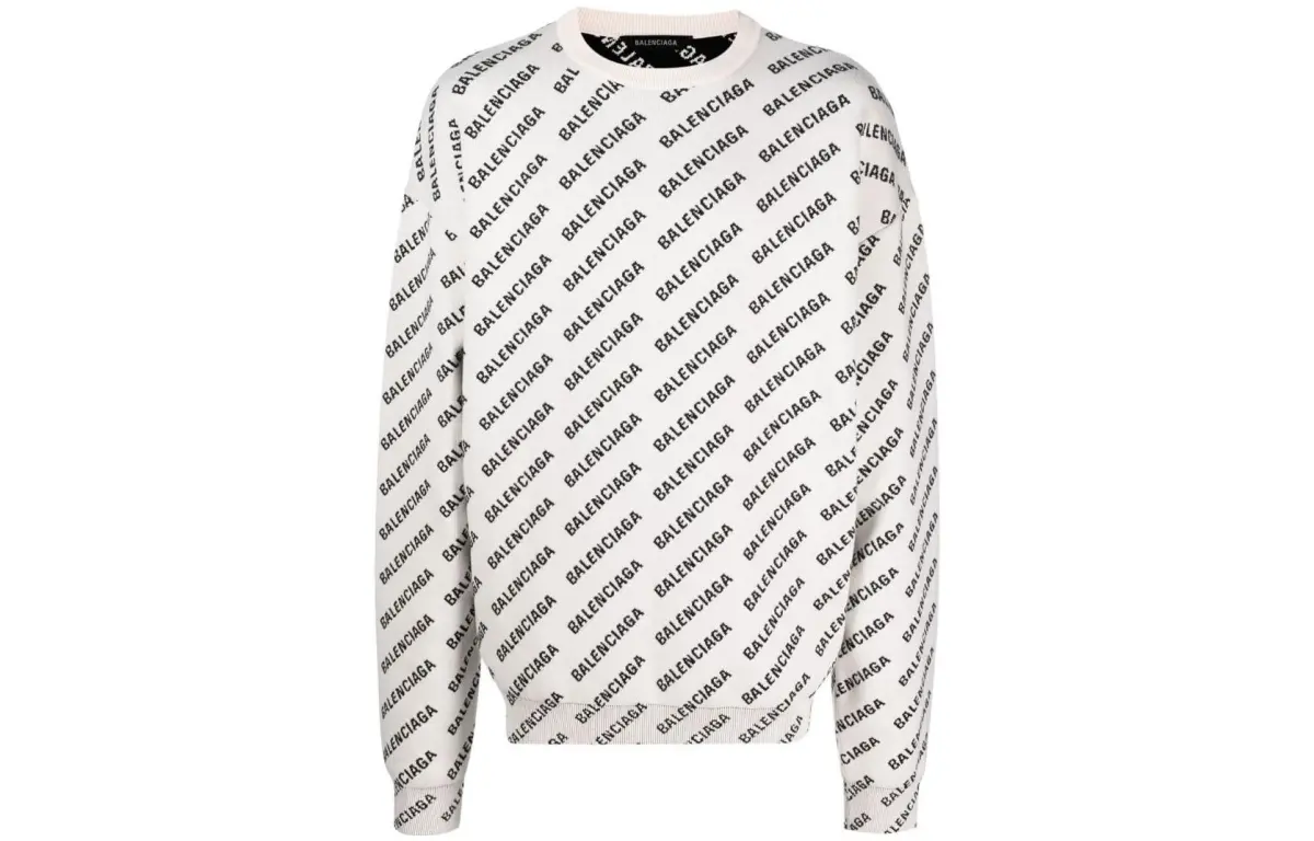 【Previous Season】intarsia-knit logo jumper