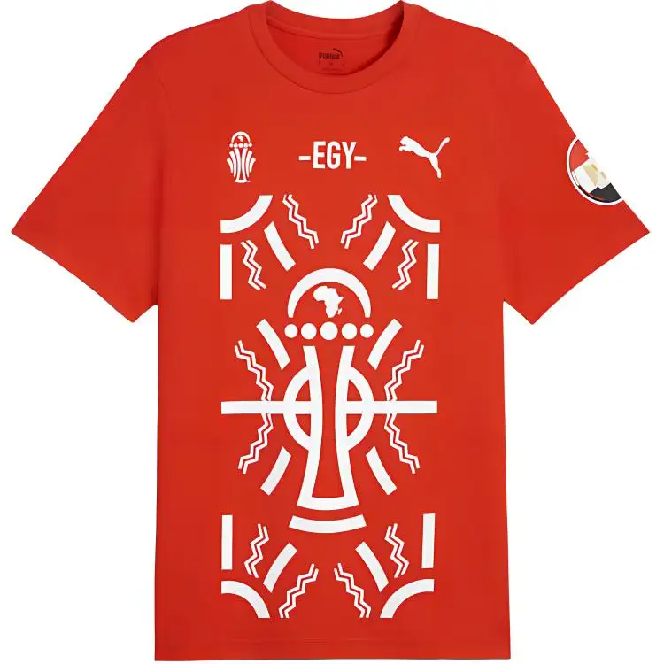 PUMA T Shirts Men's Red Crew Neck