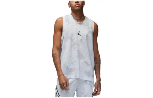 Jordan Tank Tops Men's White Crew Neck Moderate Other