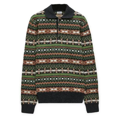 LOEWE Anagram Jacquard Polo Jumper