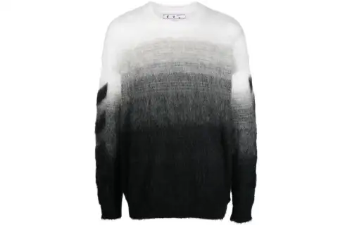 OFF WHITE Diag Arrow Brushed Knit Crewneck