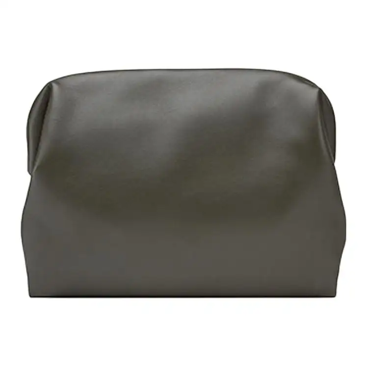 Bottega Veneta Nappa Leather Clutch Men's Field Green