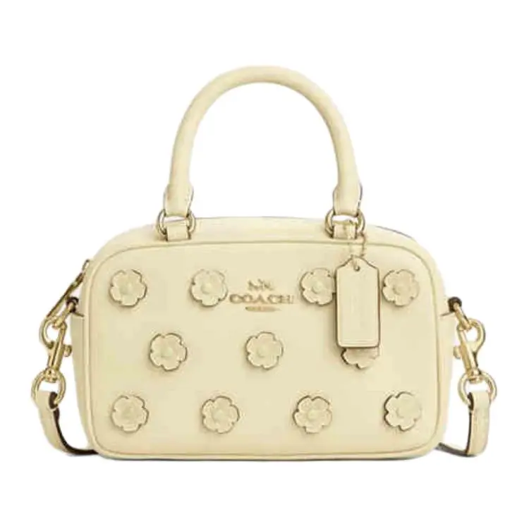 COACH SATCHEL Cow Leather Handbags Small Women's Moonlight