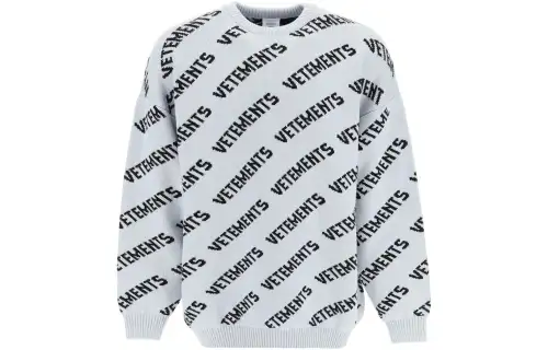 Vetements Sweaters Men's Gray Crew Neck Other