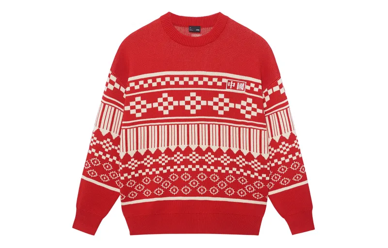 Li Ning Sports Trendy Collection Sweater Unisex Bull Red