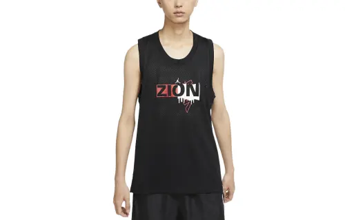 Jordan Tank Tops Men's Black Crew Neck Moderate Straight Fit