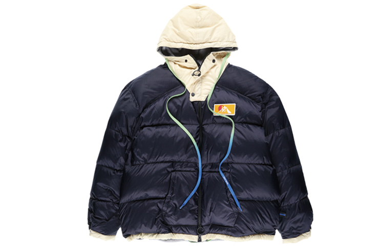 Мужская куртка OFF-WHITE OFF-WHITE FW19 Scaffolding Zipped Puffer Jacket (темно-синяя)