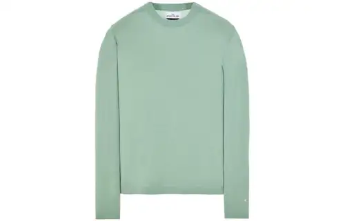 STONE ISLAND Sweaters Men's Yellow Green Crew Neck Straight Fit