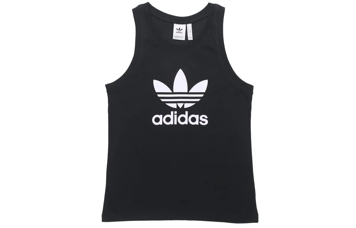 Adidas Originals Clover Short Sleeved Tank Top Japan Version Men's Black