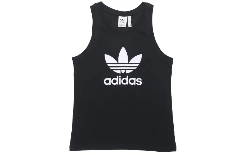 Adidas Originals Clover Short Sleeved Tank Top Japan Version Men's Black