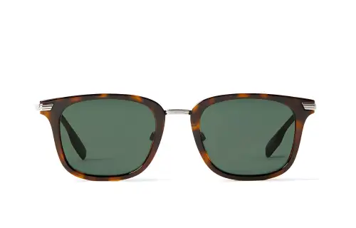 Burberry Nylon Metal Irregular Shape Sunglasses Unisex Brown