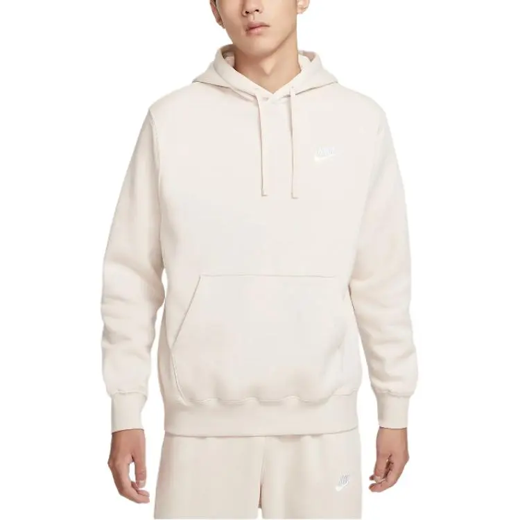 Nike Sportswear Club FW24 Fleece Lined Pullover Hooded Fashion Long Sleeved Sweatshirt Men's Light Rosewood Umber