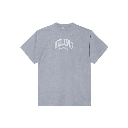 Balenciaga City Collection T Shirt Loose Fit Unisex Gray