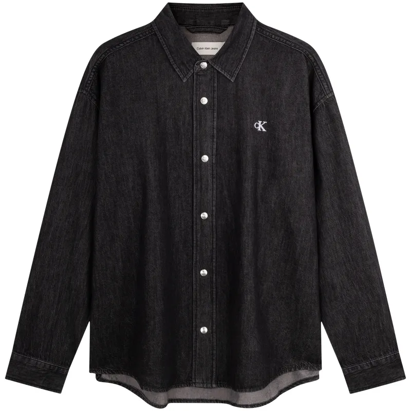 CALVIN KLEIN Shirt Men's Denim Black