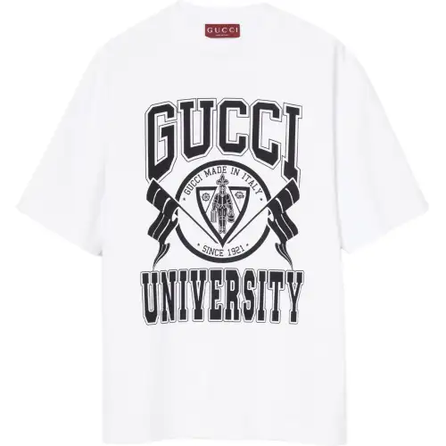 GUCCI Logo Printed Crewneck T Shirt