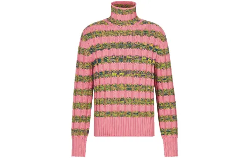 DIOR Quarterly New Products Knitwear Men's Pink Turtleneck Moderate Other