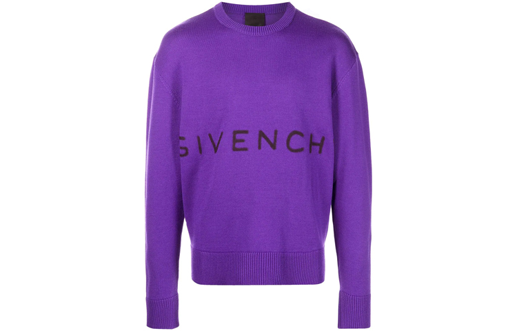 Мужской свитер Givenchy FW21 Logo (фиолетовый)
