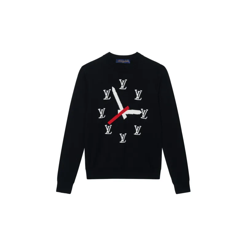 LOUIS VUITTON Clock Instarsia Pullover