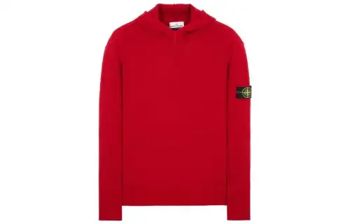 STONE ISLAND Sweaters Men's Red Hooded Moderate Other