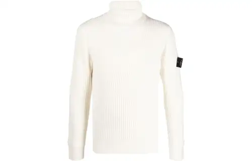 STONE ISLAND Logo Patch Turtle Neck Jumper