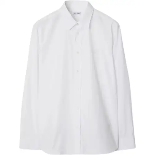 Burberry Long sleeved Button up Cotton Shirt