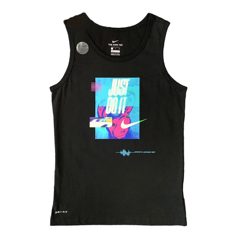 Nike Tank Tops Men's Black Moderate Straight Fit