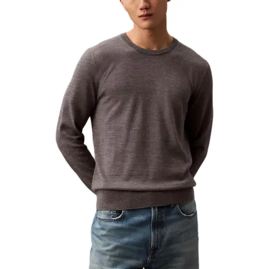 CALVIN KLEIN Sweater Men's Medium Gray Mixed Color