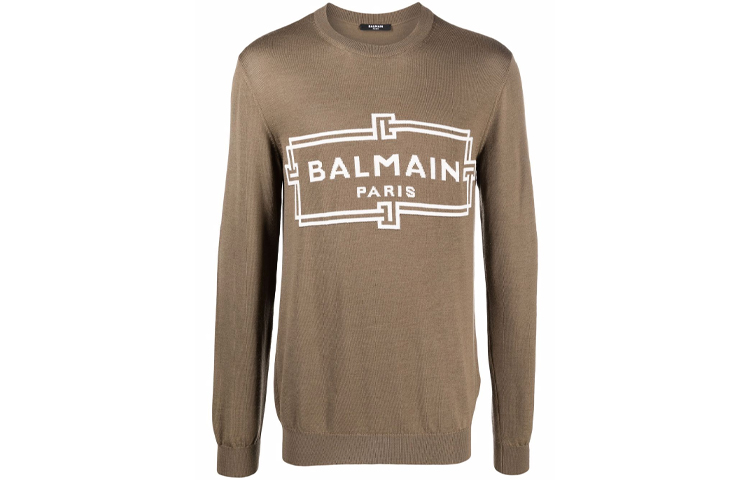 Мужской свитер BALMAIN BALMAIN FW21 Logo (коричневый)