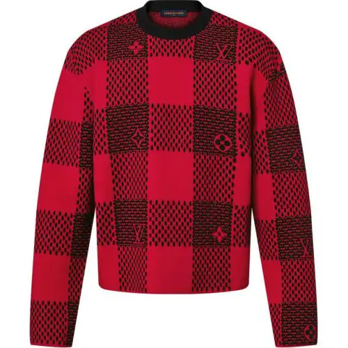 LOUIS VUITTON Pre Owned 2020s Damier pattern Wool Sweater