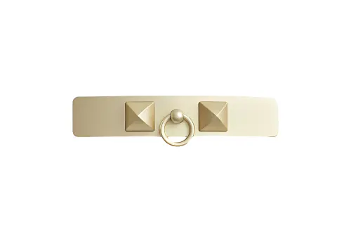 HERMES Aluminum Hair Clips Women's Gold