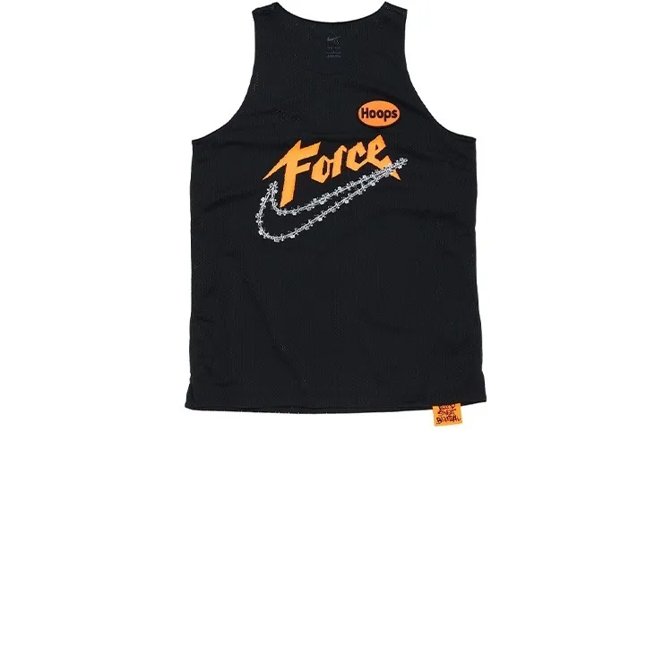 Nike Tank Tops Men's Black Crew Neck Moderate Straight Fit