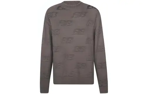 Balenciaga Sweaters Men's Gray Crew Neck Moderate Other