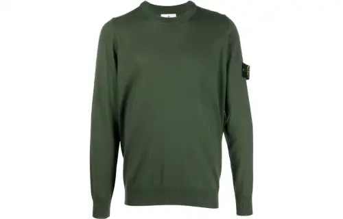 STONE ISLAND Logo Patch Crewneck Jumper