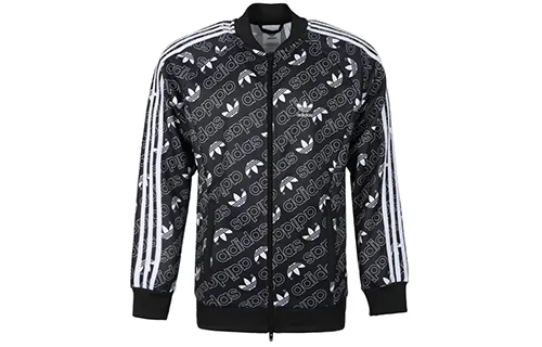 Adidas Originals MONOGRAM TT Jackets Men's Stand Collar Moderate Other