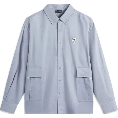 Li Ning Sports Life Collection Shirt Men's Sea Salt Blue