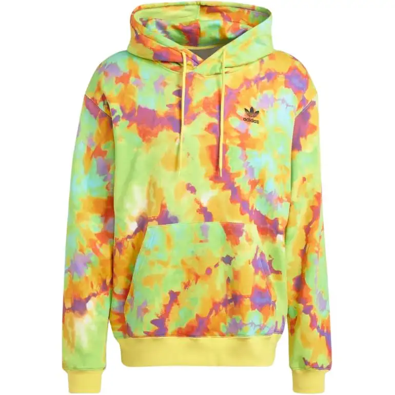 Adidas Tie Dyed Allover Print Hooded Sweatshirt