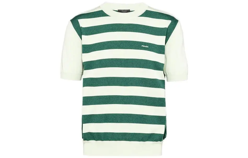 PRADA Sweaters Men's Mint Green Crew Neck Moderate