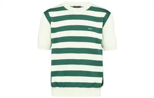 PRADA Sweaters Men's Mint Green Crew Neck Moderate