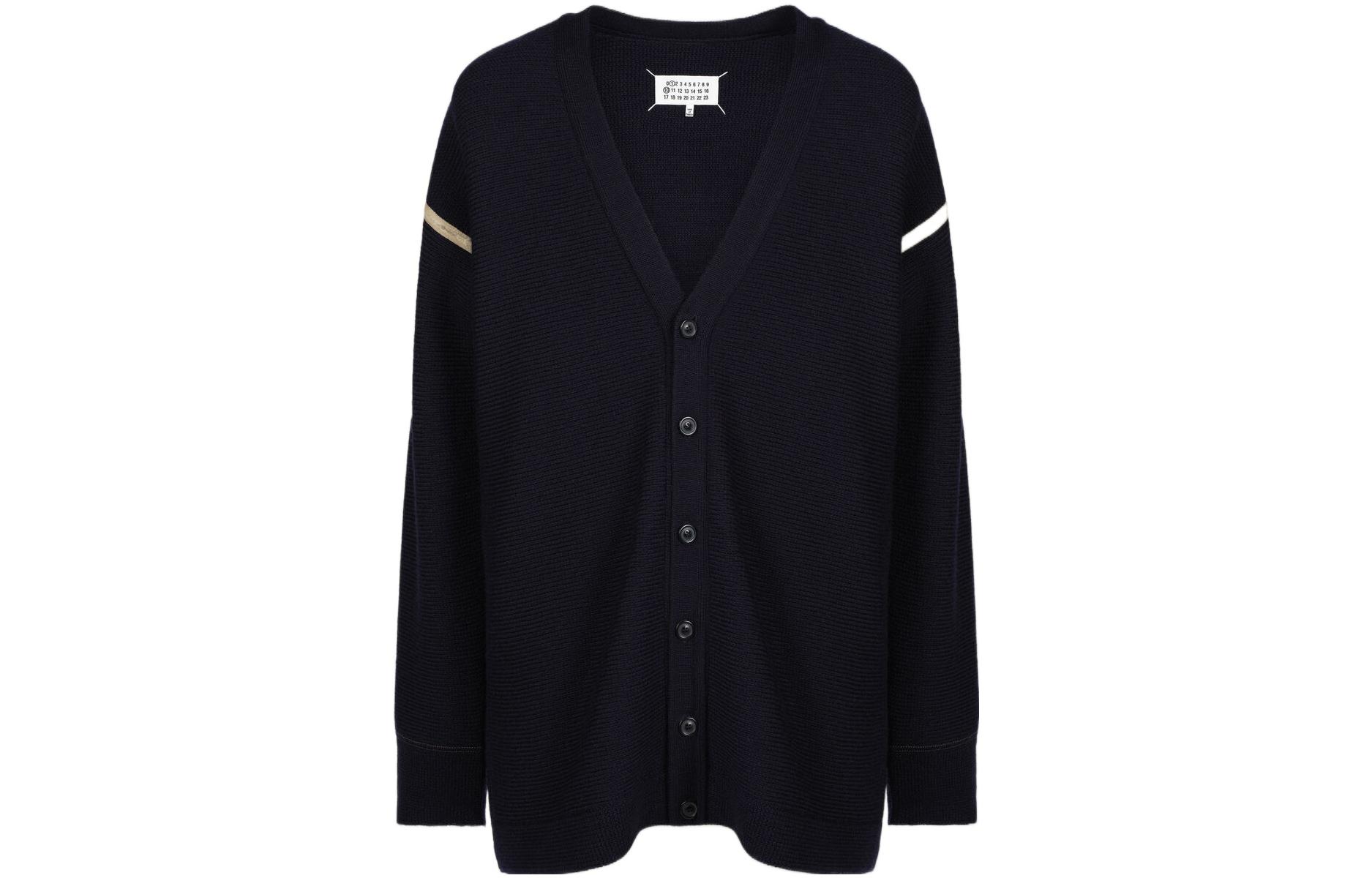 Maison Margiela Elbow-Patch Button-Up Cardigan