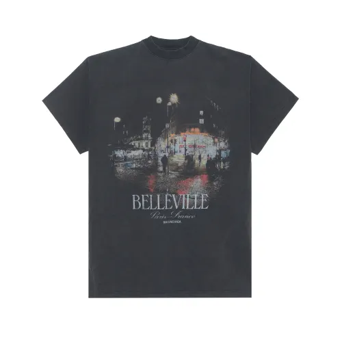 Balenciaga FW24 T Shirt Loose Fit Unisex Black