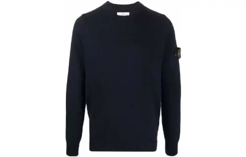 STONE ISLAND Sweaters Men's Black Crew Neck Moderate Other