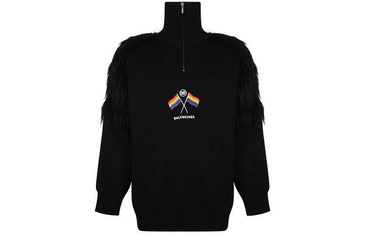 Мужской свитер Balenciaga High Neck (черный)