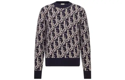 DIOR Quarterly New Products FW22 Sweater Men's Marine Blue